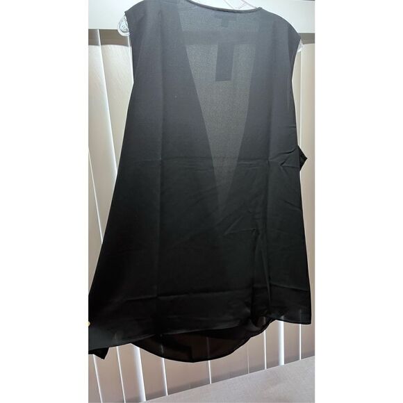 ALFANI BLACK SLEEVELESS WRAP BLOUSE WOMENS SIZE 3XL NEW P1-63 - Picture 6 of 11